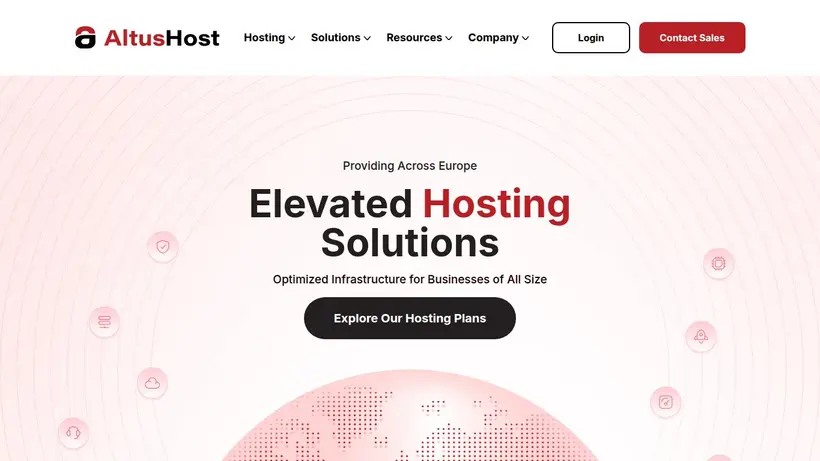 AltusHost hosting deals homepage promo codes page screenshot