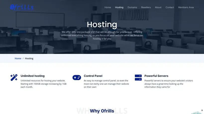 0frills homepage screenshot