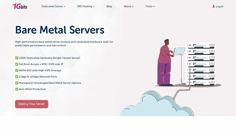1GBits homepage screenshot