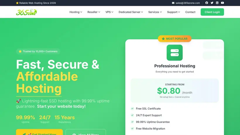 365ezone homepage screenshot