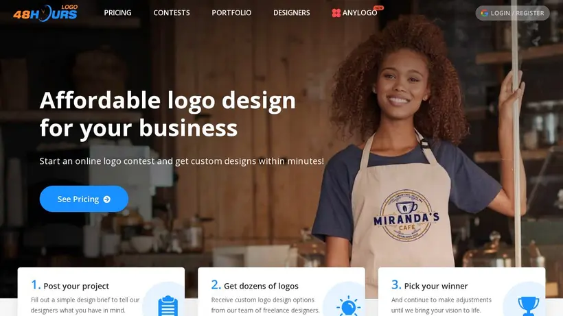 48HoursLogo homepage screenshot