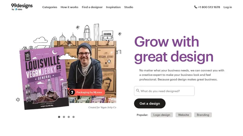 99Designs Japan homepage screenshot