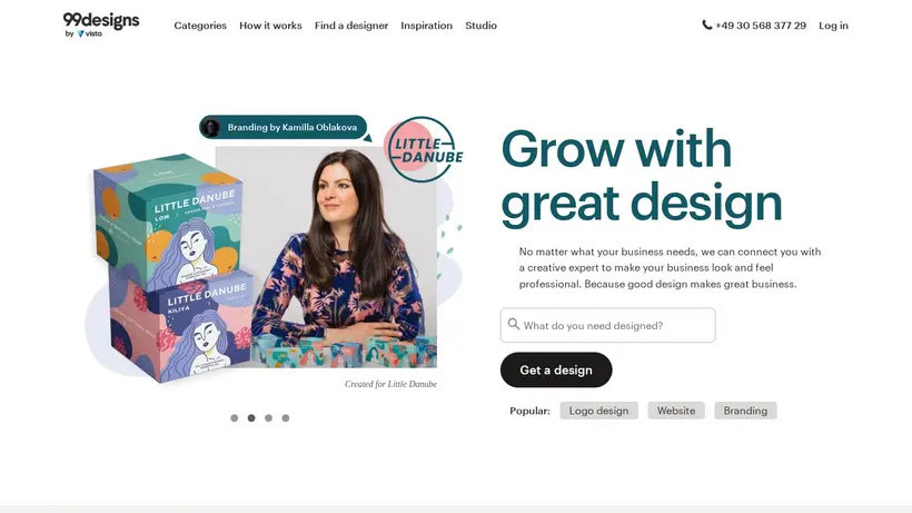 99Designs Netherlands homepage screenshot