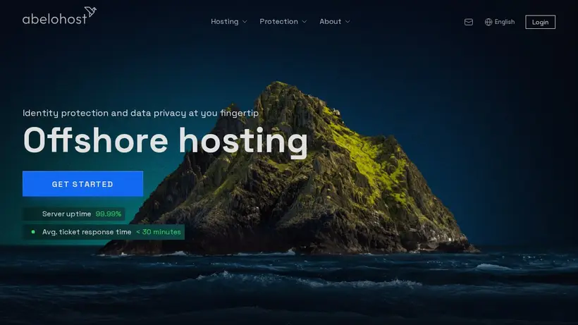 AbeloHost homepage screenshot