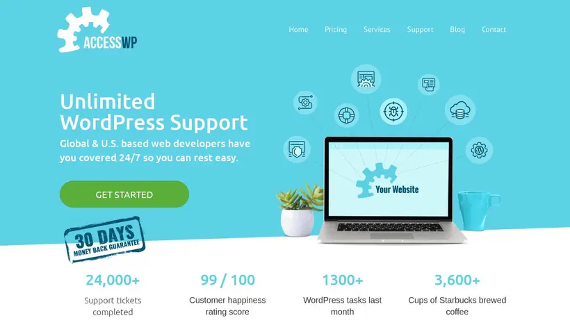 AccessWP homepage screenshot