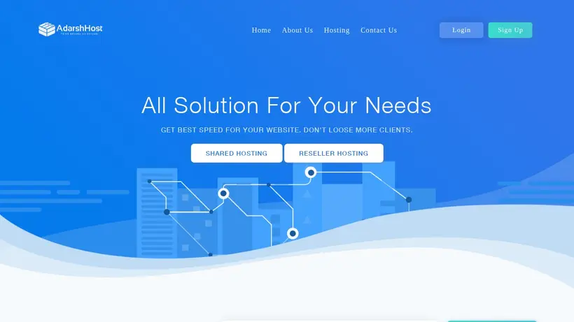 Adarsh Host homepage screenshot
