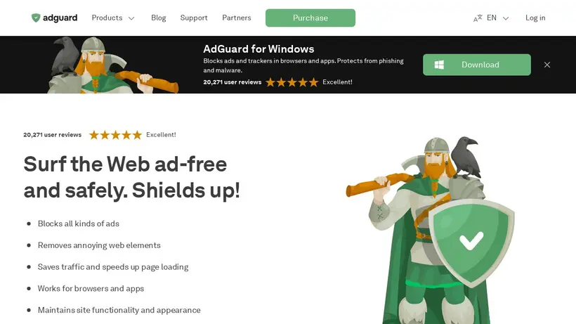 AdGuard homepage screenshot