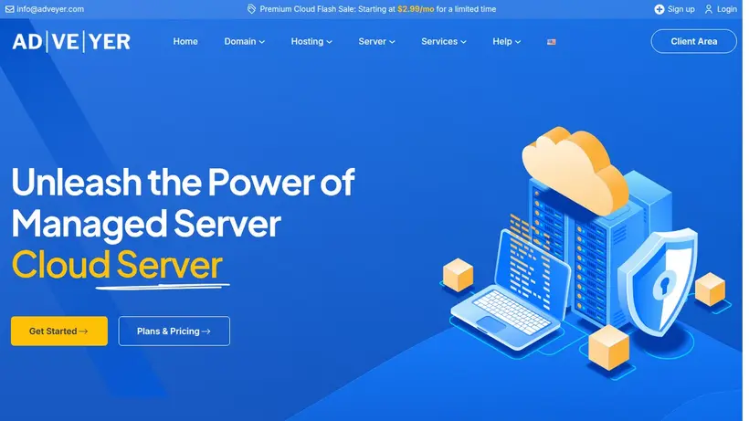 Adveyer homepage screenshot