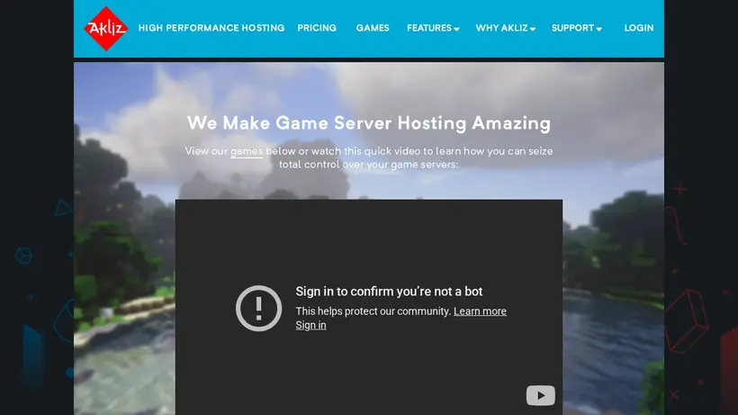 Akliz homepage screenshot