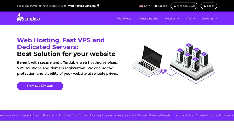 Amplica homepage screenshot