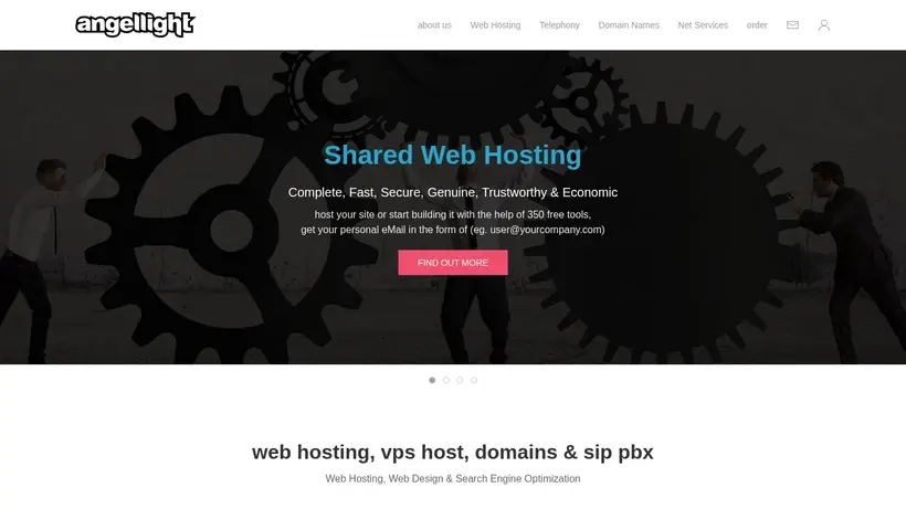 AngelLight homepage screenshot