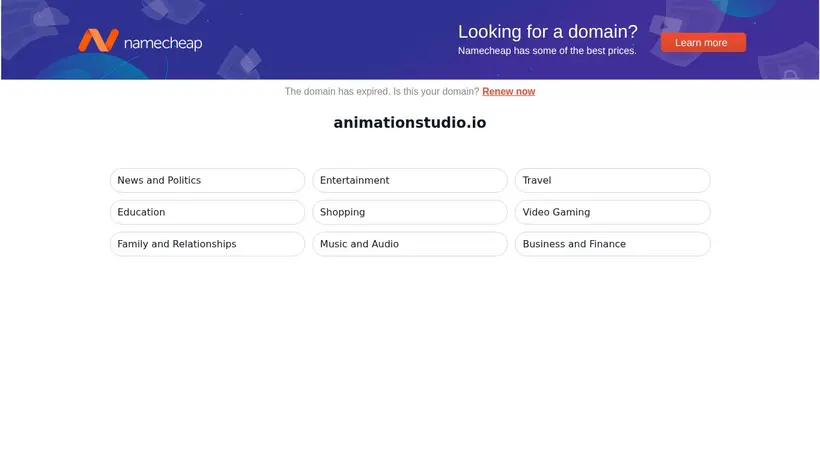 AnimationStudio homepage screenshot