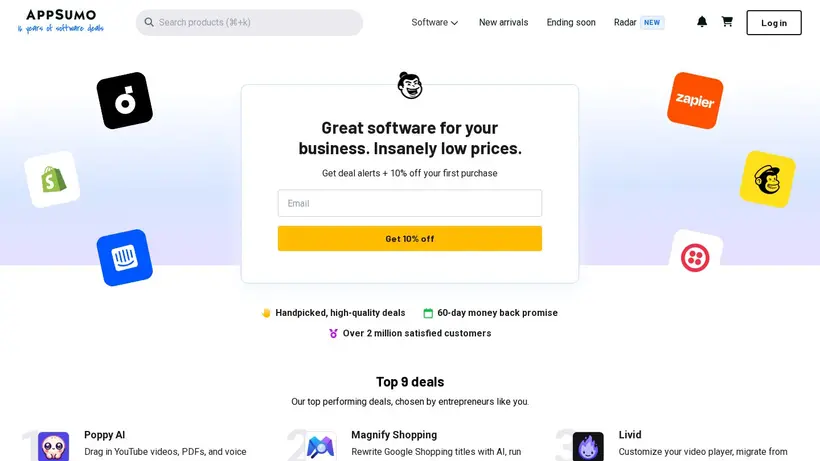 AppSumo homepage screenshot