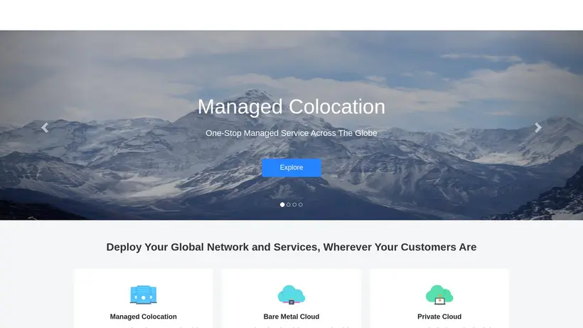 AquaNX homepage screenshot