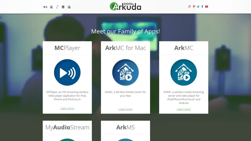 ArkMC homepage screenshot
