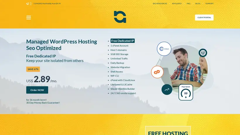 ASEOHosting homepage screenshot
