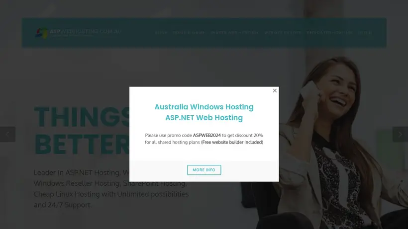 ASPWebHosting homepage screenshot