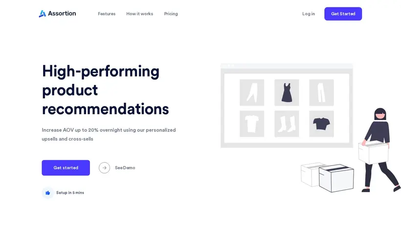 Assortion homepage screenshot