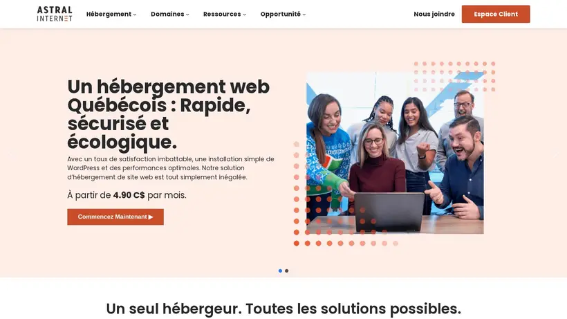 AstralInternet homepage screenshot