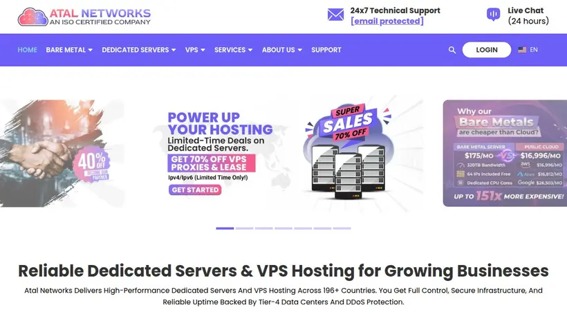 AtalNetworks homepage screenshot