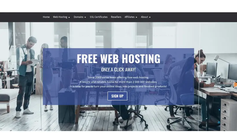 AtSpace homepage screenshot
