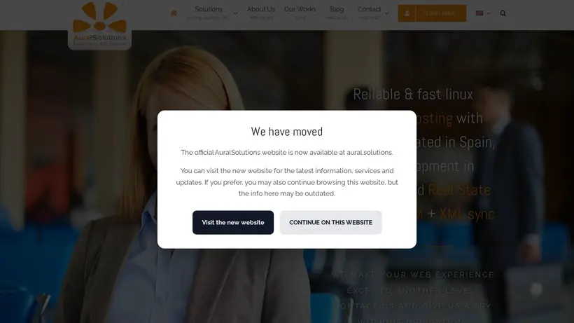 AuralSolutions homepage screenshot