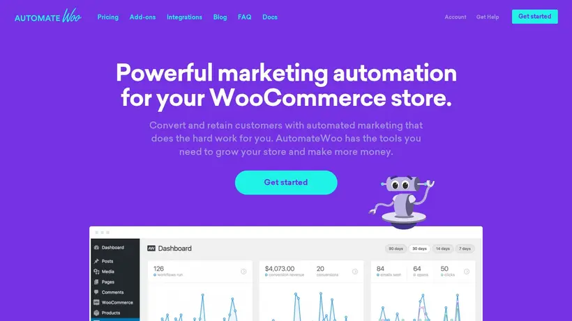 AutomateWoo homepage screenshot