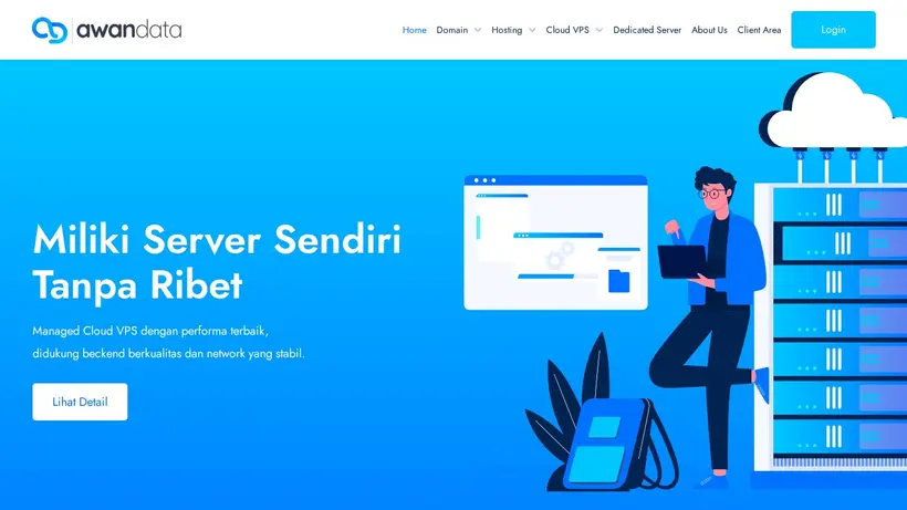 AwanData homepage screenshot