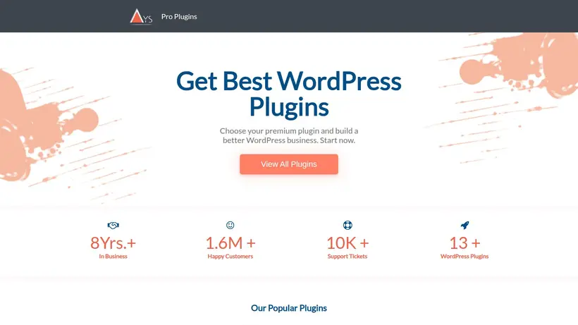 AYS Pro homepage screenshot