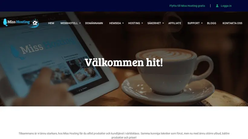 BallouWebbhotell homepage screenshot