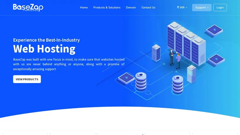 BaseZap homepage screenshot