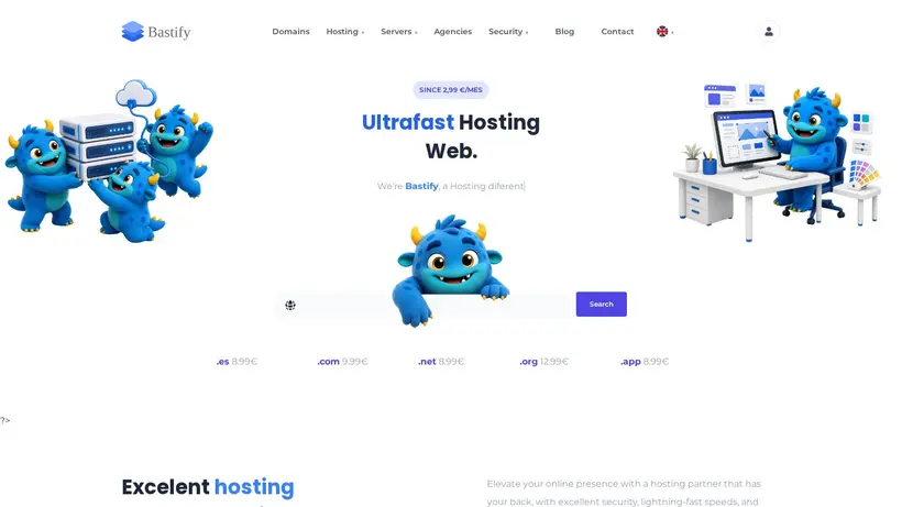 Bastify homepage screenshot