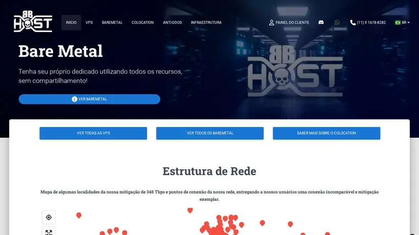 BBhost homepage screenshot