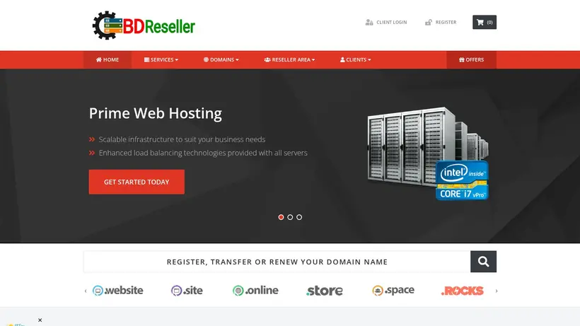 BDReseller homepage screenshot