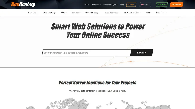 BeeHosting.Pro homepage screenshot