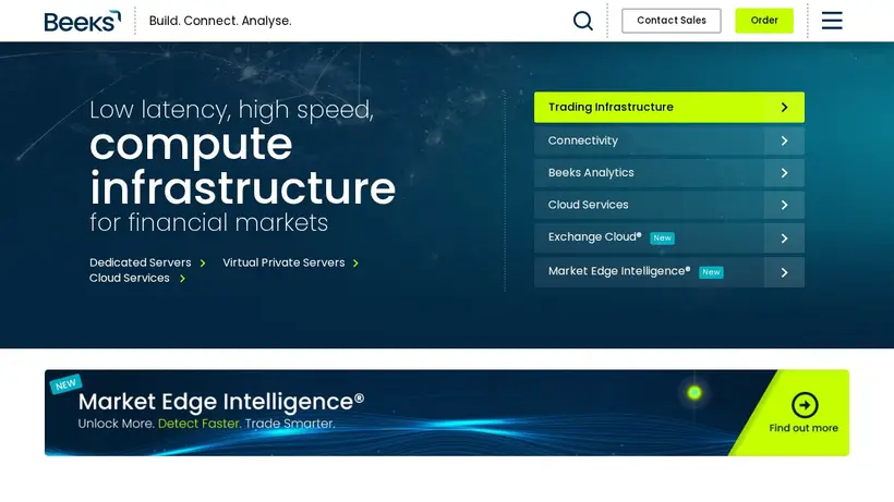 Beeks Group homepage screenshot