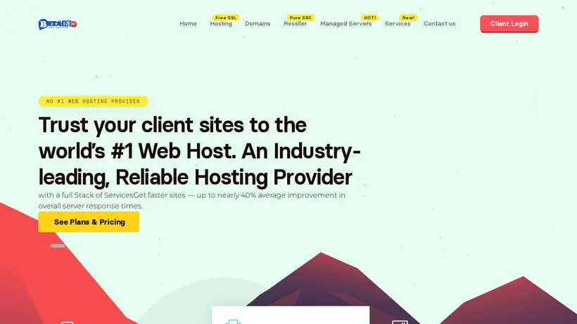 BetaHost247 homepage screenshot