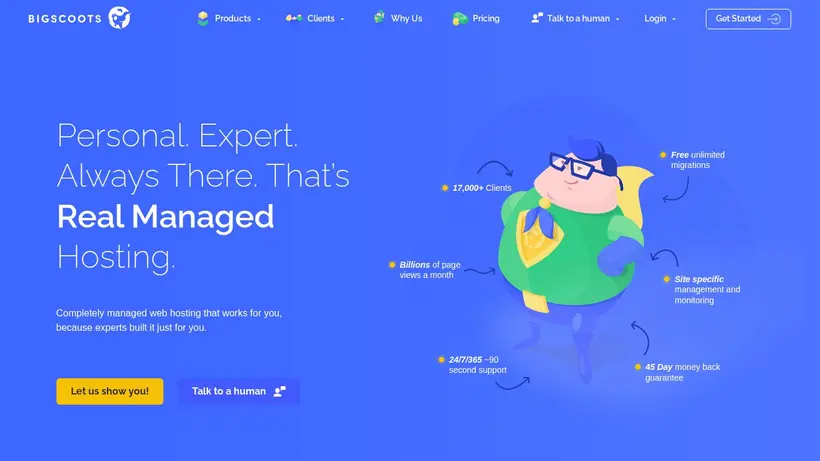 BigScoots homepage screenshot