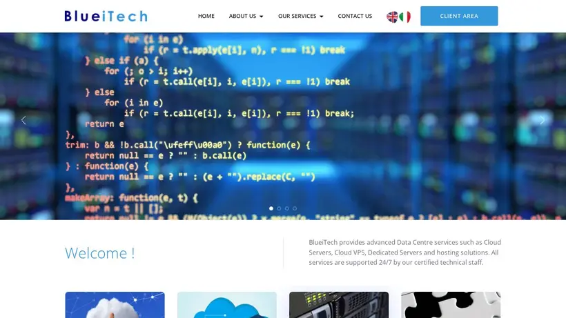 BlueiTech homepage screenshot