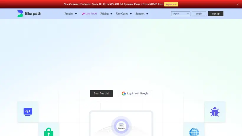 Blurpath homepage screenshot