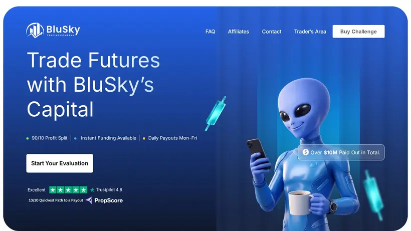 Blusky.pro homepage screenshot