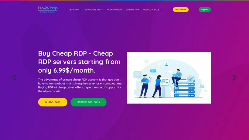 BoxRDP homepage screenshot