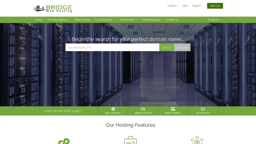 Bridgewd homepage screenshot