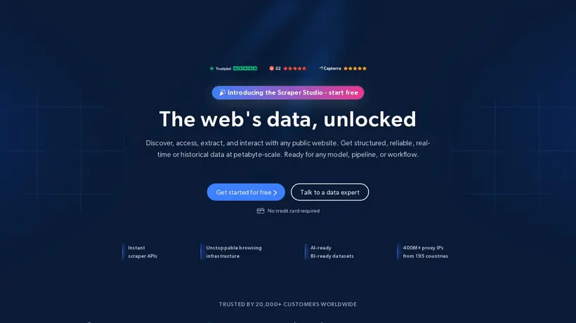 BrightData homepage screenshot