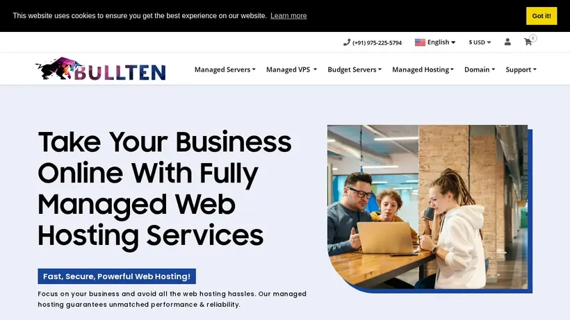 Bullten homepage screenshot