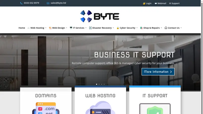 BYTE Internet homepage screenshot