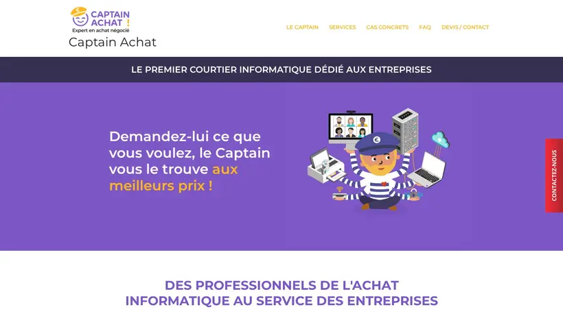 CaptainAchat homepage screenshot