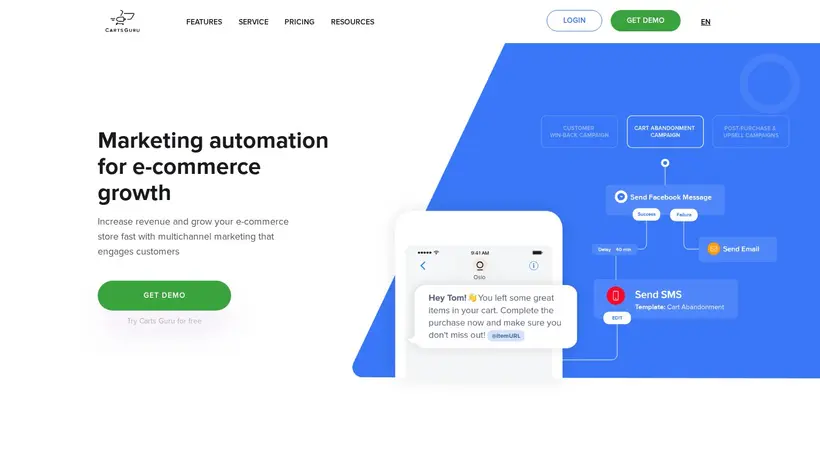 Carts.guru homepage screenshot