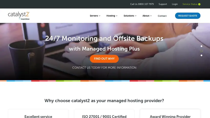 Catalyst2 homepage screenshot
