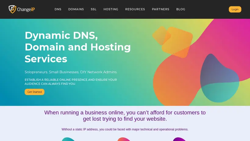 ChangeIP homepage screenshot